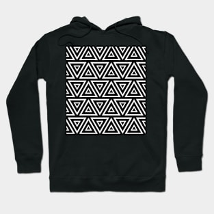 Black and white seamless triangular shaped patterns Hoodie